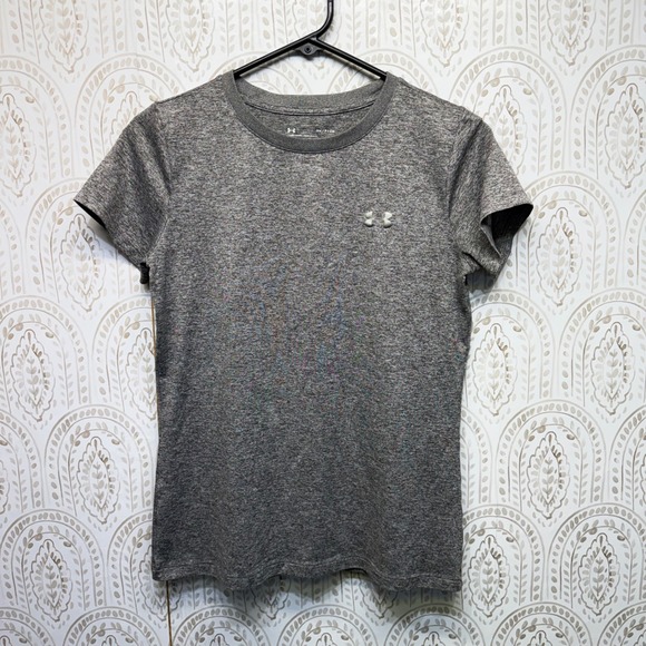 Under Armour Tops - Under Armour T-Shirt Womens Small Gray‎ HeatGear Space Dye Short Sleeve Athletic